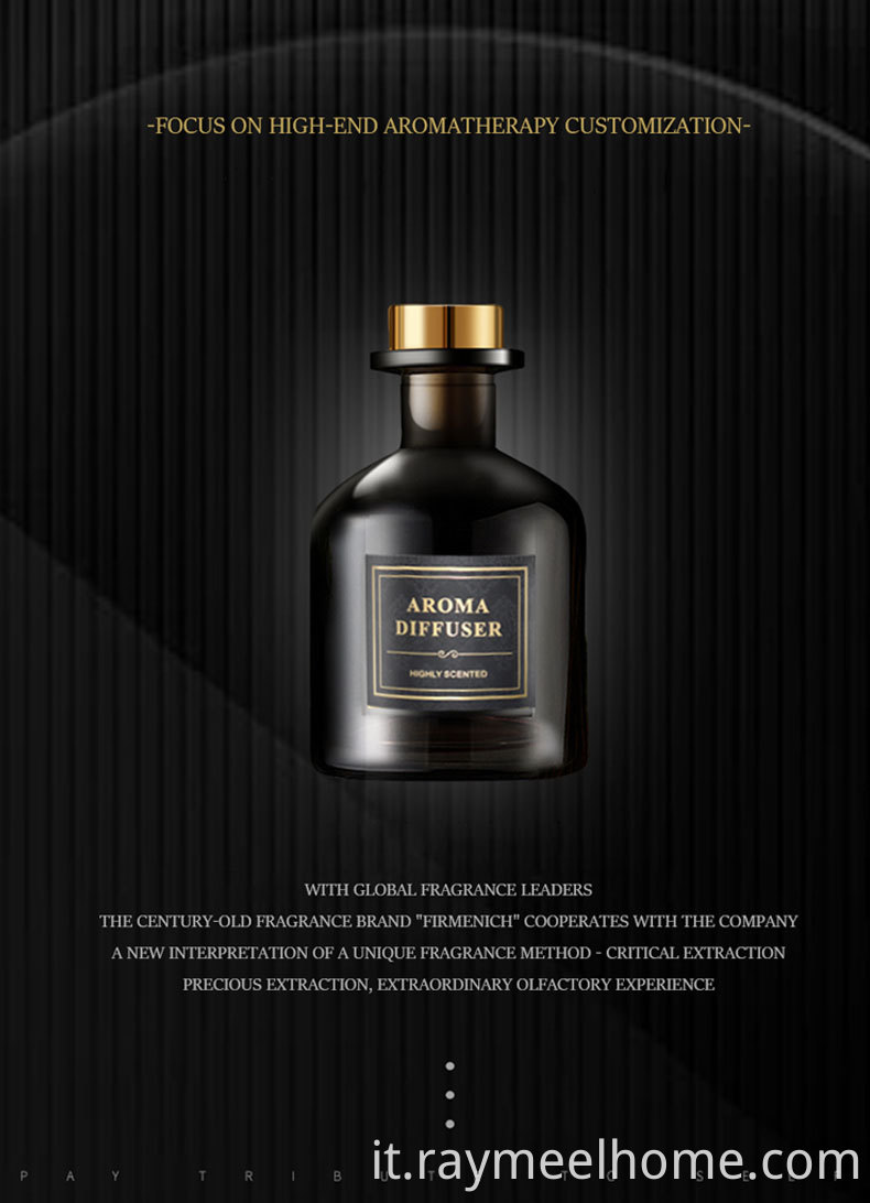 220 ml di grande decorazione top decorazione per casa fragranza di aria bottiglia nera Diffusore